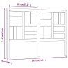 Tête de lit Blanc 141x4x104 cm Bois massif de pin 
