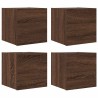 Meubles TV muraux 4 pcs Chêne marron 30,5x30x30 cm 