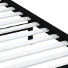 Cadre de lit sans matelas noir bois massif 100x200 cm 