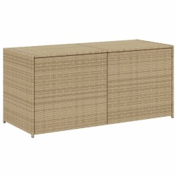 Boîte de rangement de jardin mélange beige 283L résine tressée 