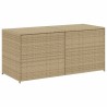 Boîte de rangement de jardin mélange beige 283L résine tressée 