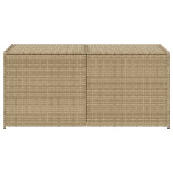Boîte de rangement de jardin mélange beige 283L résine tressée 