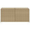 Boîte de rangement de jardin mélange beige 283L résine tressée 