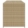 Boîte de rangement de jardin mélange beige 283L résine tressée 