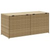 Boîte de rangement de jardin mélange beige 283L résine tressée 