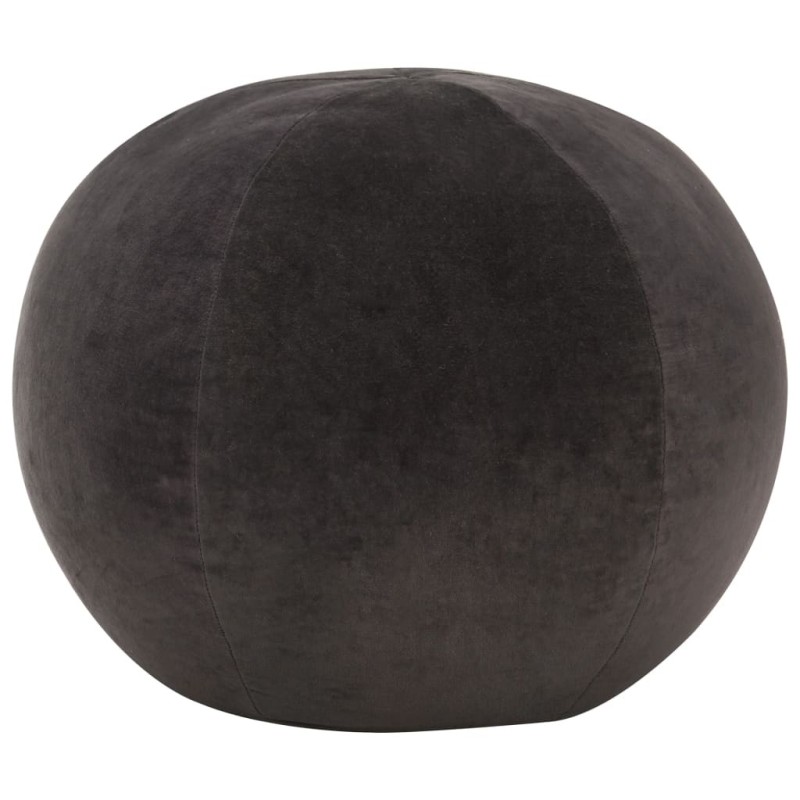 Pouf Velours de coton 50 x 35 cm Anthracite Pouf Velours de coton 50 x 35 cm Anthracite