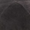 Pouf Velours de coton 50 x 35 cm Anthracite  