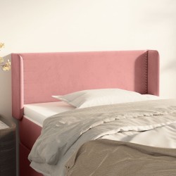 Tête de lit avec oreilles Rose 93x16x78/88 cm Velours 