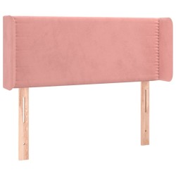 Tête de lit avec oreilles Rose 93x16x78/88 cm Velours 