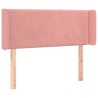 Tête de lit avec oreilles Rose 93x16x78/88 cm Velours 