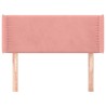 Tête de lit avec oreilles Rose 93x16x78/88 cm Velours 