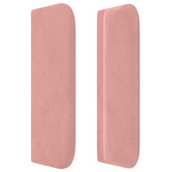 Tête de lit avec oreilles Rose 93x16x78/88 cm Velours 