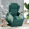 Fauteuil inclinable de massage électrique Vert foncé Tissu 