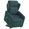 Fauteuil inclinable de massage électrique Vert foncé Tissu 