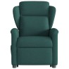 Fauteuil inclinable de massage électrique Vert foncé Tissu 