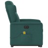 Fauteuil inclinable de massage électrique Vert foncé Tissu 