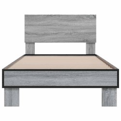 Cadre de lit sans matelas sonoma gris 100x200 cm 