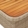 Ensemble à manger de jardin et coussins 2 pcs beige poly rotin 