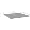 Panneaux de bibliothèque 4 pcs gris béton bois d’ingénierie 