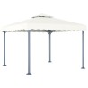 Tonnelle avec guirlande lumineuse LED 300x300cm Crème Aluminium 