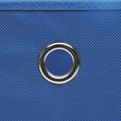 Boîtes de rangement avec couvercle 4 pcs Bleu 32x32x32 cm Tissu 