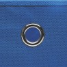 Boîtes de rangement avec couvercle 4 pcs Bleu 32x32x32 cm Tissu 