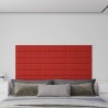 Panneaux muraux 12pcs Rouge bordeaux 60x15cm Similicuir 1,08 m² 