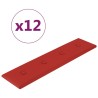 Panneaux muraux 12pcs Rouge bordeaux 60x15cm Similicuir 1,08 m² 