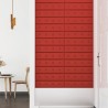 Panneaux muraux 12pcs Rouge bordeaux 60x15cm Similicuir 1,08 m² 