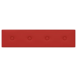 Panneaux muraux 12pcs Rouge bordeaux 60x15cm Similicuir 1,08 m² 