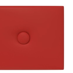 Panneaux muraux 12pcs Rouge bordeaux 60x15cm Similicuir 1,08 m² 
