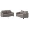 Ensemble de canapés 2 pcs avec coussins Taupe Tissu 