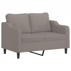 Ensemble de canapés 2 pcs avec coussins Taupe Tissu 