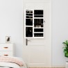 Armoire à bijoux avec miroir et éclairage LED mural blanc 