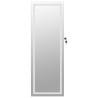 Armoire à bijoux avec miroir et éclairage LED mural blanc 