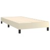 Sommier à lattes de lit avec matelas Crème 100x200cm Similicuir 