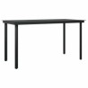 Ensemble à manger jardin coussins 5pcs marron poly rotin verre 