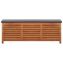 Boîte de rangement de jardin 150x50x55 cm Eucalyptus solide 