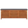 Boîte de rangement de jardin 150x50x55 cm Eucalyptus solide 