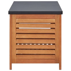 Boîte de rangement de jardin 150x50x55 cm Eucalyptus solide 