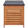 Boîte de rangement de jardin 150x50x55 cm Eucalyptus solide 
