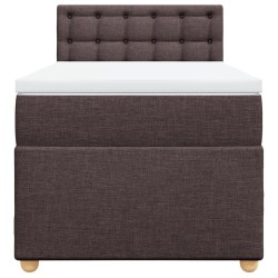 Sommier à lattes de lit avec matelas Marron foncé 100x200 cm 
