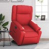 Fauteuil inclinable électrique rouge similicuir 