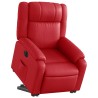 Fauteuil inclinable électrique rouge similicuir 