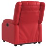 Fauteuil inclinable électrique rouge similicuir 