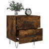 Tables de chevet 2pcs chêne fumé 40x35x47,5cm bois d’ingénierie 