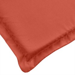 Coussin de chaise longue rouge mélangé (75+105) x 50 x 4 cm tissu 