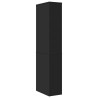 Armoire de salle de bain étroite avec roulettes noir 