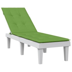 Coussin de chaise longue vert mélangé (75+105) x 50 x 4 cm tissu 