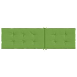 Coussin de chaise longue vert mélangé (75+105) x 50 x 4 cm tissu 